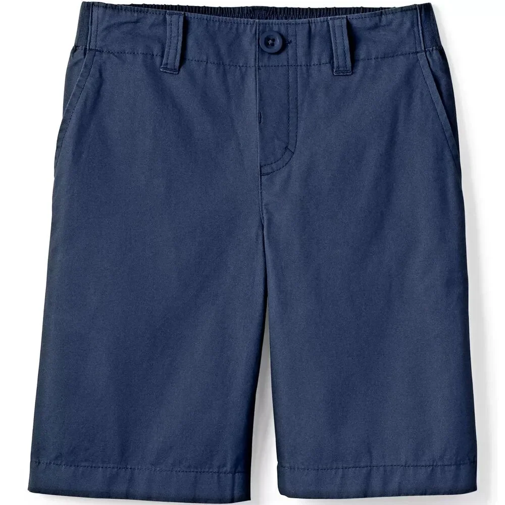 Lands End Shorts Girls Size 12 Active Chino School Uniform Navy Short Retail $22